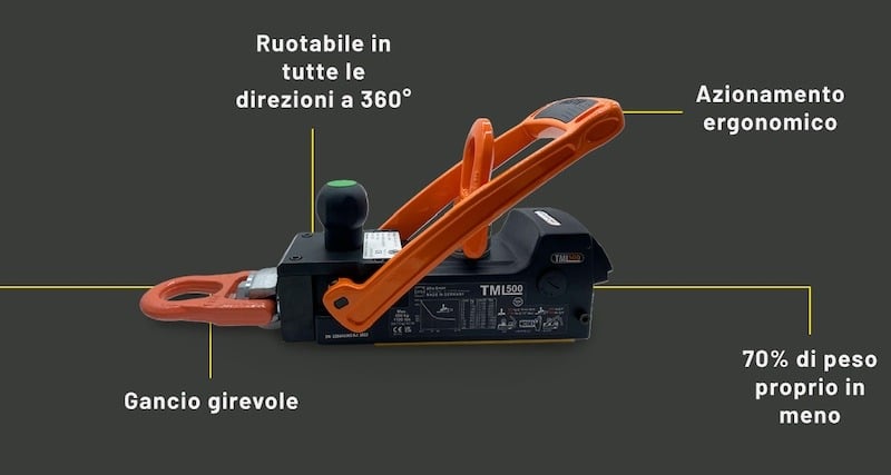 Sollevatore magnetico golfare verticale fisso